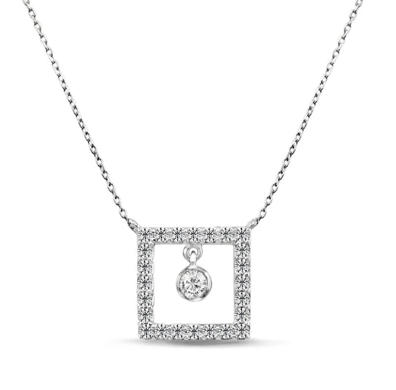 Висулка от бяло злато с диаманти 0.27 карата